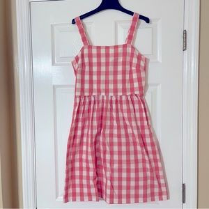 J Crew Coral Gingham Mini Dress